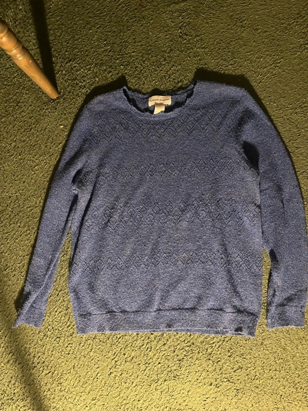 Alfred Dunner Navy Blue Crewneck Sweater